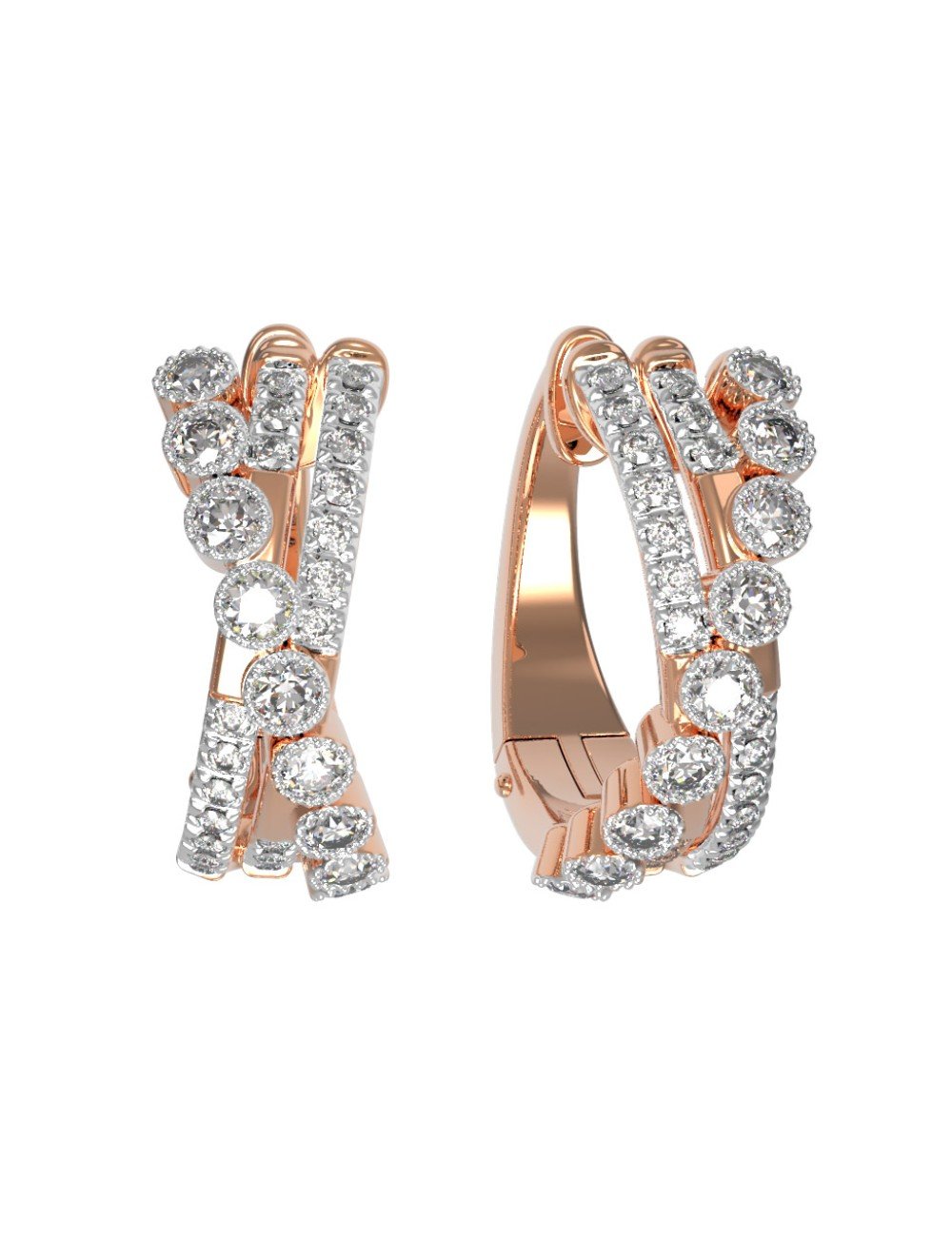 Серьги из золота c бриллиантами