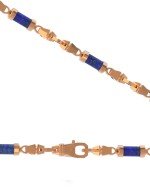 Цепь из золота c лазуритом