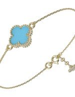 Браслет из лимонного золота c бирюзой