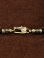 Шнурок шёлковый из зелёного золота c шёлковым шнурком