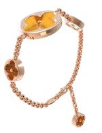 Браслет из золота c тигровым глазом и перламутром