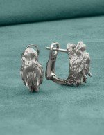 Серьги из белого золота c бриллиантами