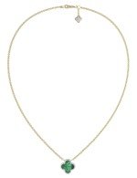 Колье из лимонного золота c бриллиантами и малахитом