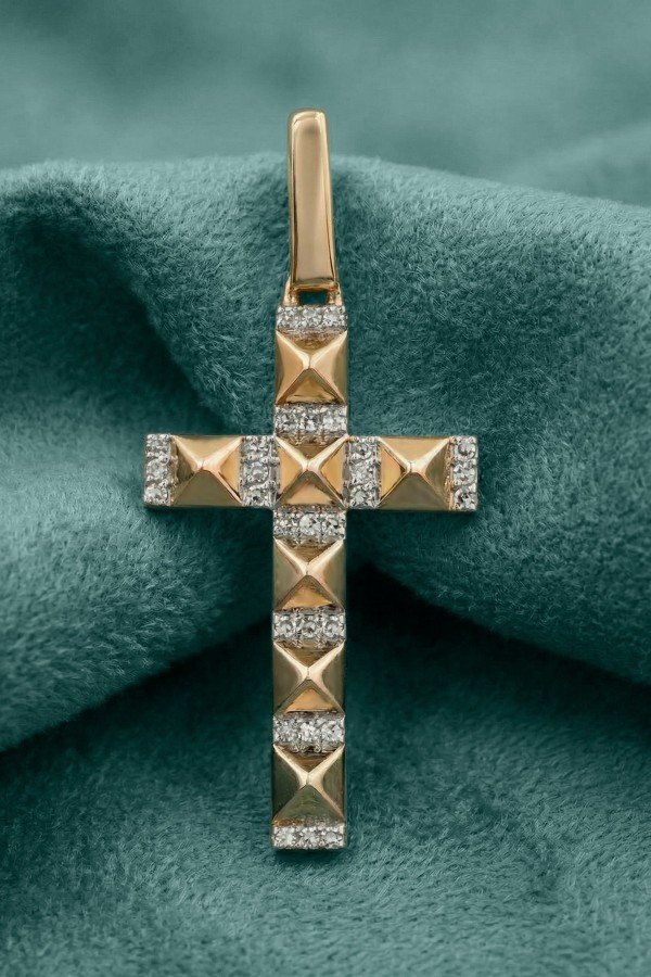 Крест из золота c бриллиантами
