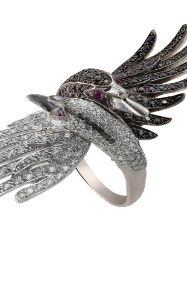 Кольцо из белого золота c фианитом