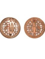 Серьги из золота c эмалью и перламутром