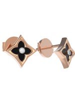 Серьги из золота c бриллиантами и ониксом