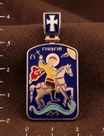 Образок из золота c эмалью