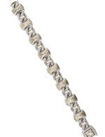 Браслет из серебра и золота c рубином