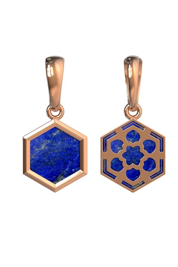 Подвеска из золота c лазуритом