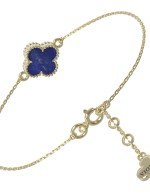 Браслет из лимонного золота c лазуритом