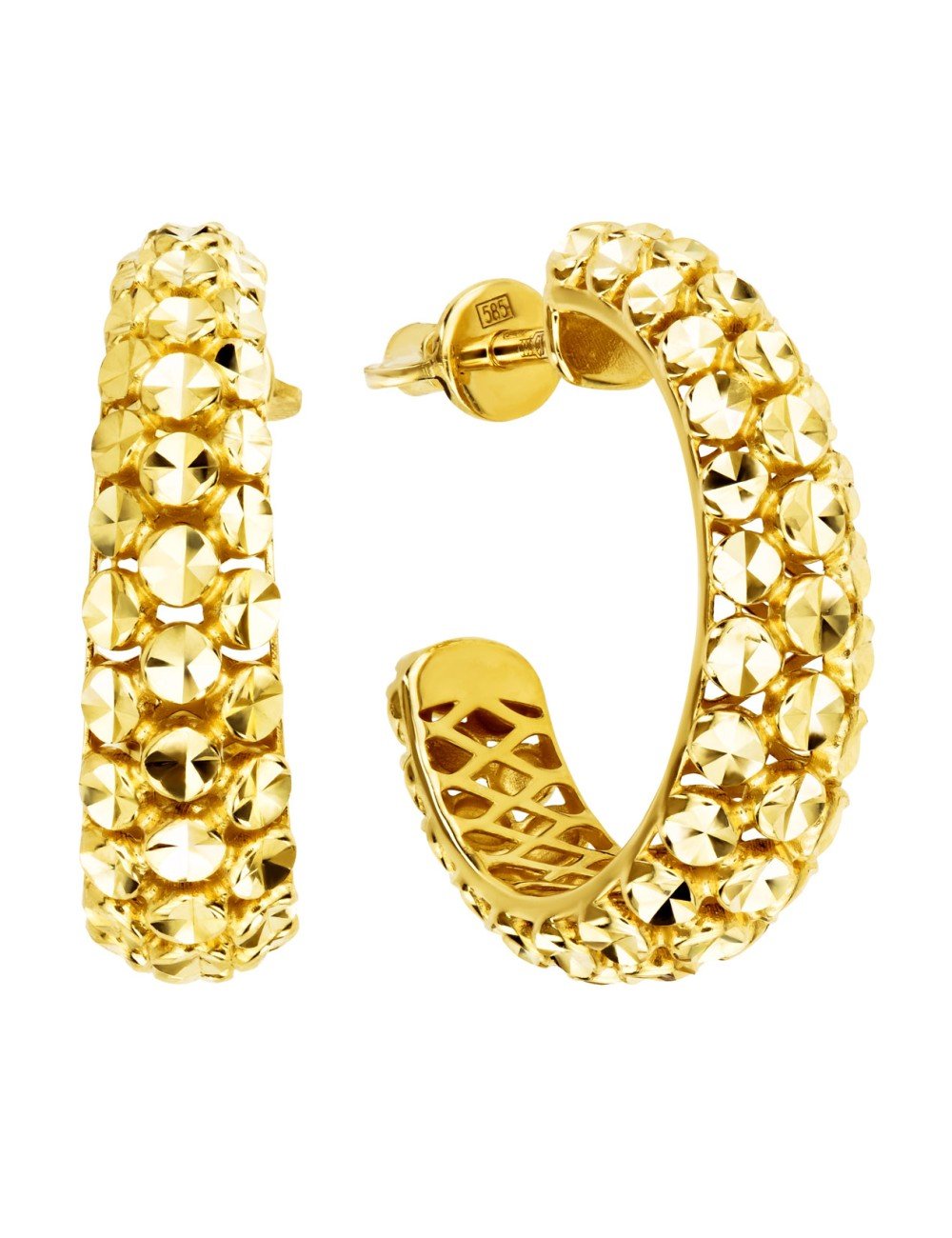 Серьги из лимонного золота