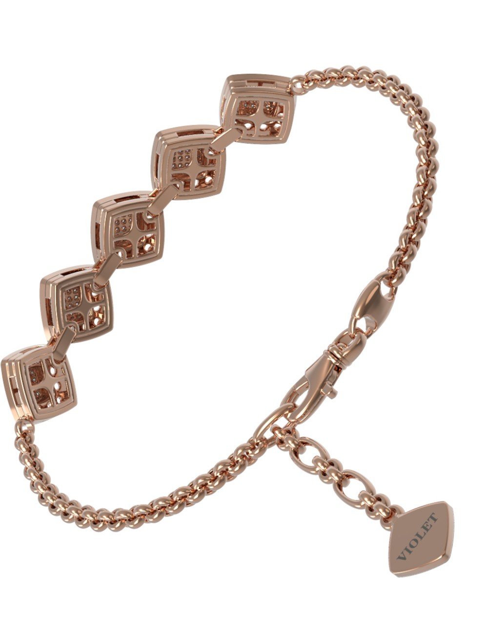 Браслет из золота c бриллиантами и изумрудом