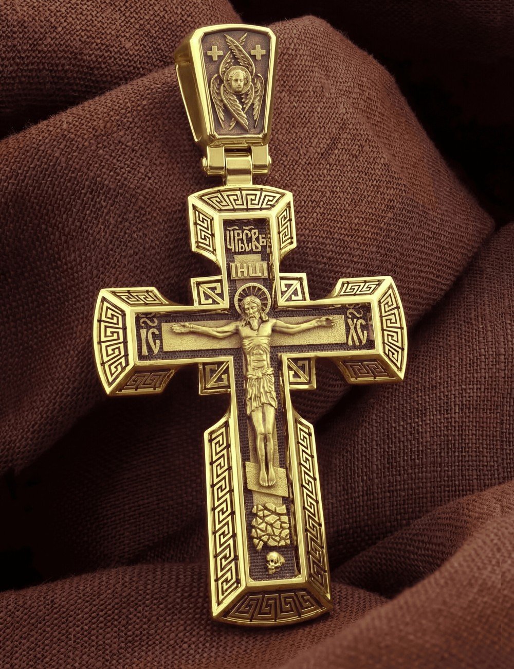 Крест из лимонного золота