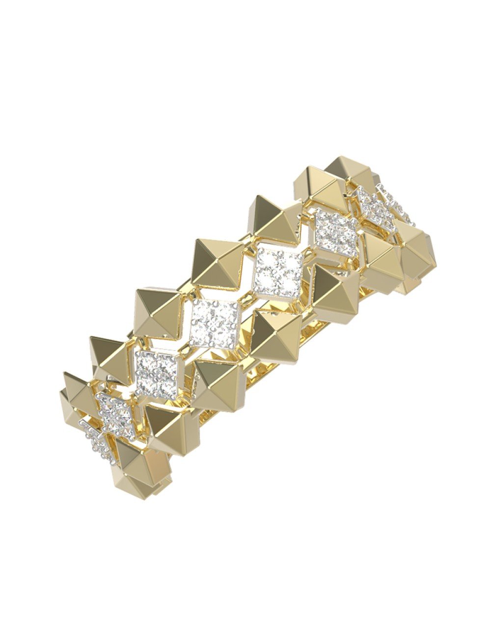 Кольцо из лимонного золота c бриллиантами