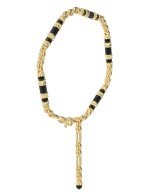 Браслет из лимонного золота c ониксом