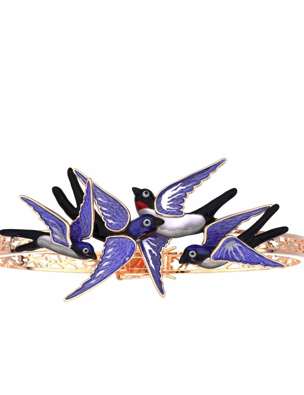 Браслет из золота c эмалью