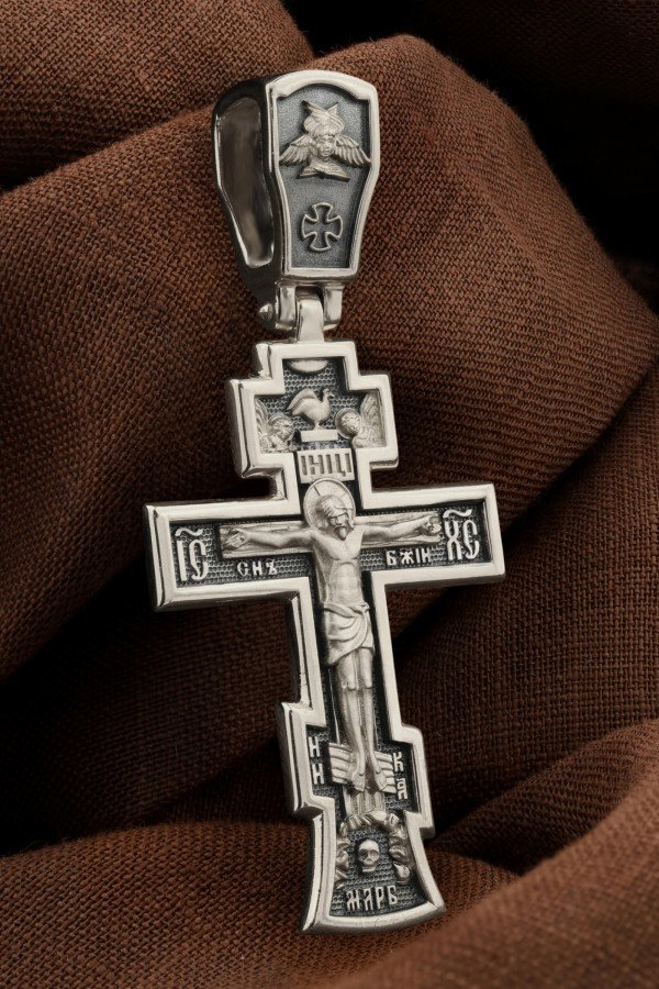 Крест из белого золота