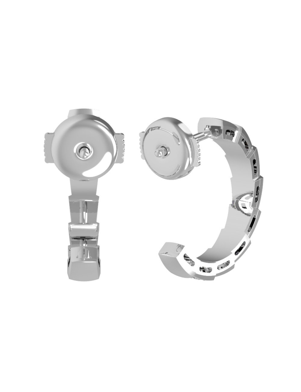 Серьги из белого золота c бриллиантами