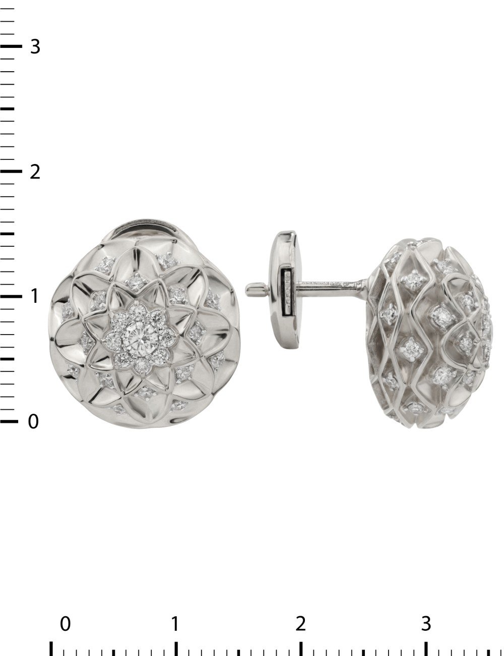 Серьги из белого золота c бриллиантами