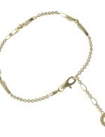 Браслет из лимонного золота c бриллиантами и перламутром