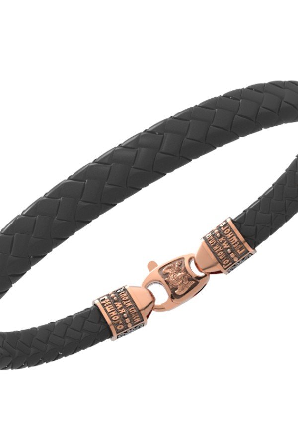 Браслет из золота c шнурком