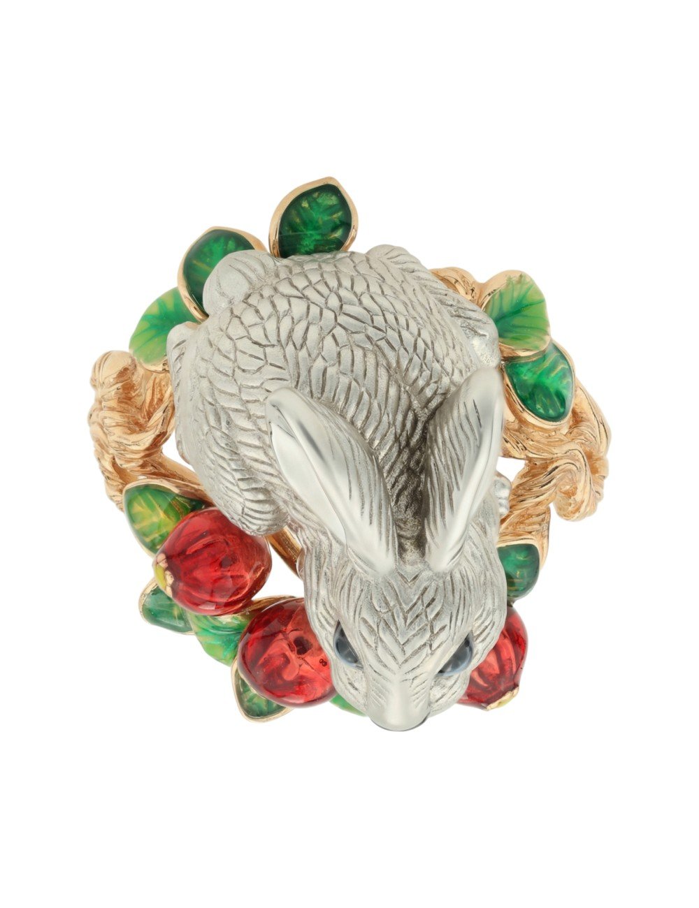 Кольцо из золота c эмалью