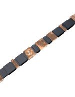 Браслет из золота c кожаным шнурком