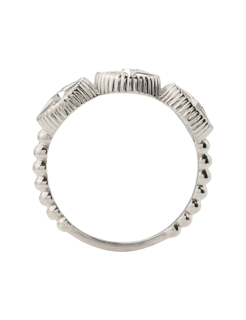 Кольцо из белого золота c бриллиантами, лазуритом и перламутром