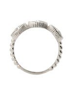 Кольцо из белого золота c бриллиантами, лазуритом и перламутром