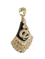 Подвеска из лимонного золота c бриллиантами и ониксом