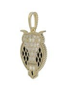 Подвеска из лимонного золота c эмалью, ониксом и перламутром