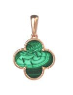 Подвеска из золота c малахитом