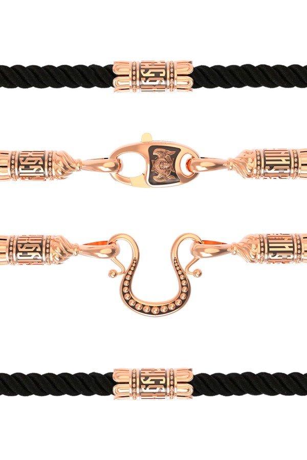 Шнурок шёлковый из золота c шёлковым шнурком