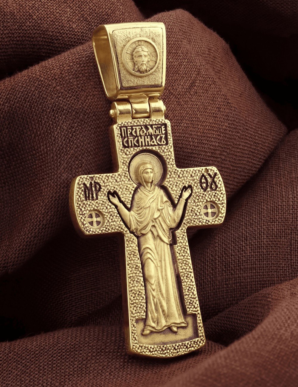 Крест из лимонного золота