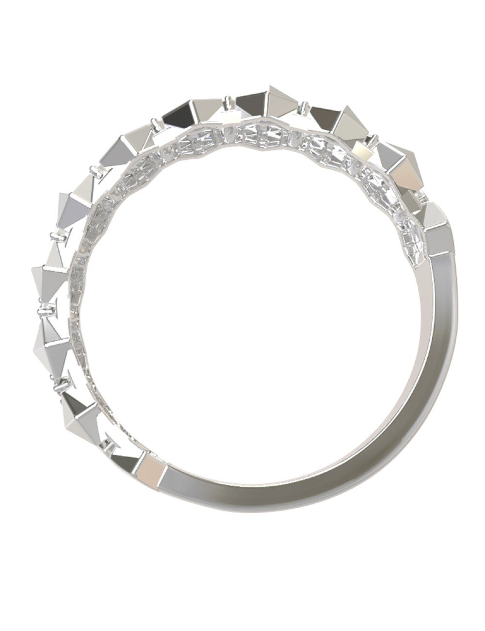 Кольцо из белого золота c бриллиантами