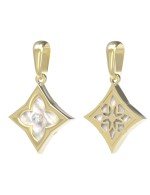 Подвеска из лимонного золота c бриллиантами и перламутром