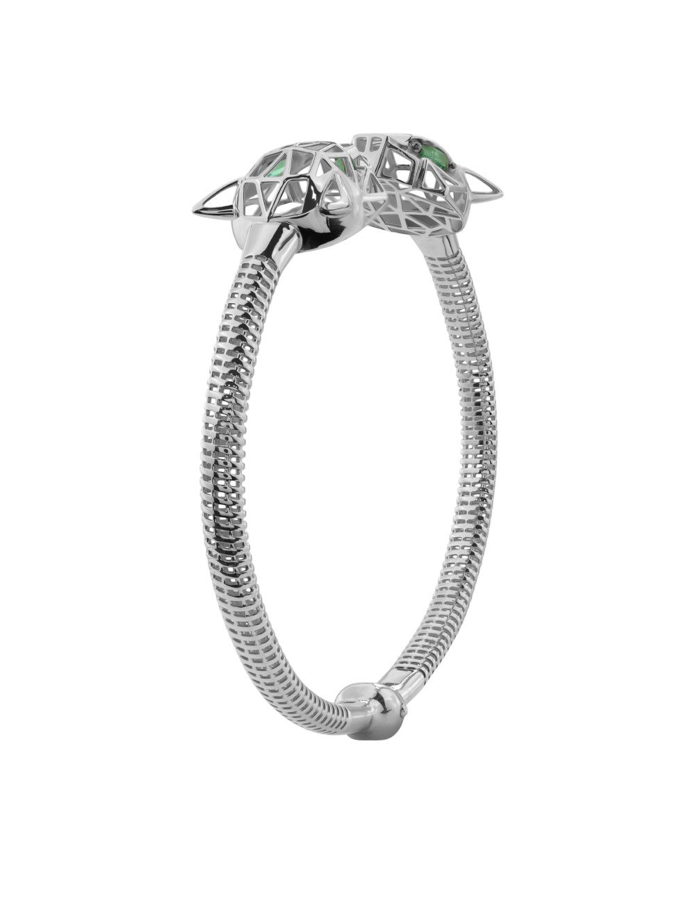Браслет из белого золота c изумрудом