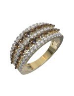 Кольцо из лимонного золота c бриллиантами