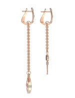 Серьги из золота c ониксом и перламутром