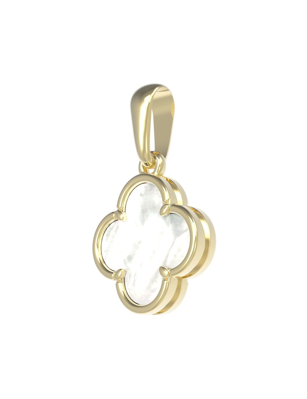 Подвеска из лимонного золота c перламутром