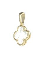 Подвеска из лимонного золота c перламутром