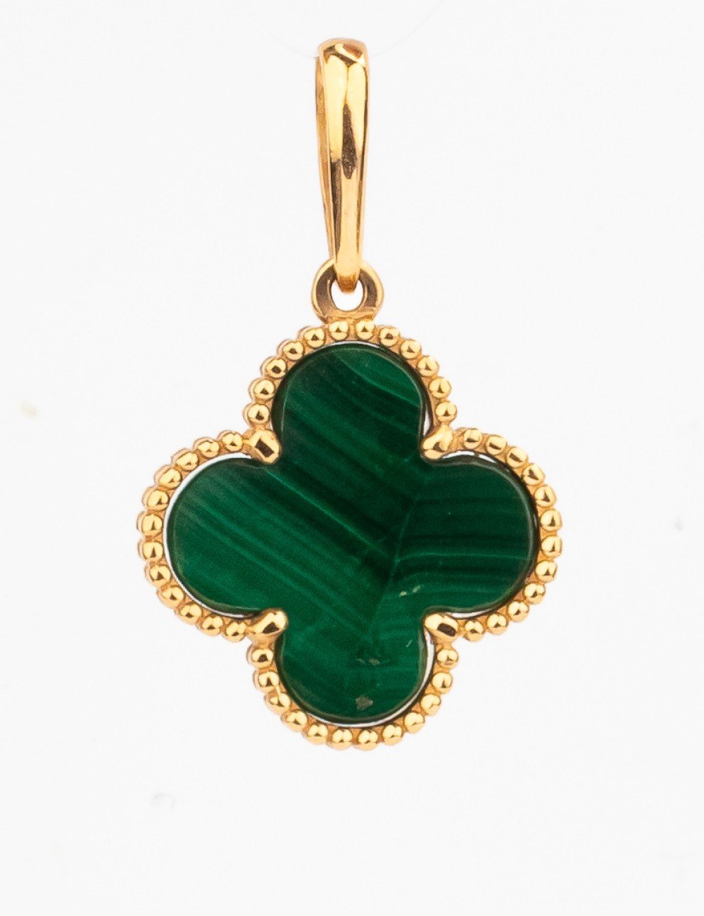 Подвеска из золота c малахитом