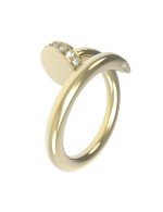 Кольцо из лимонного золота c бриллиантами