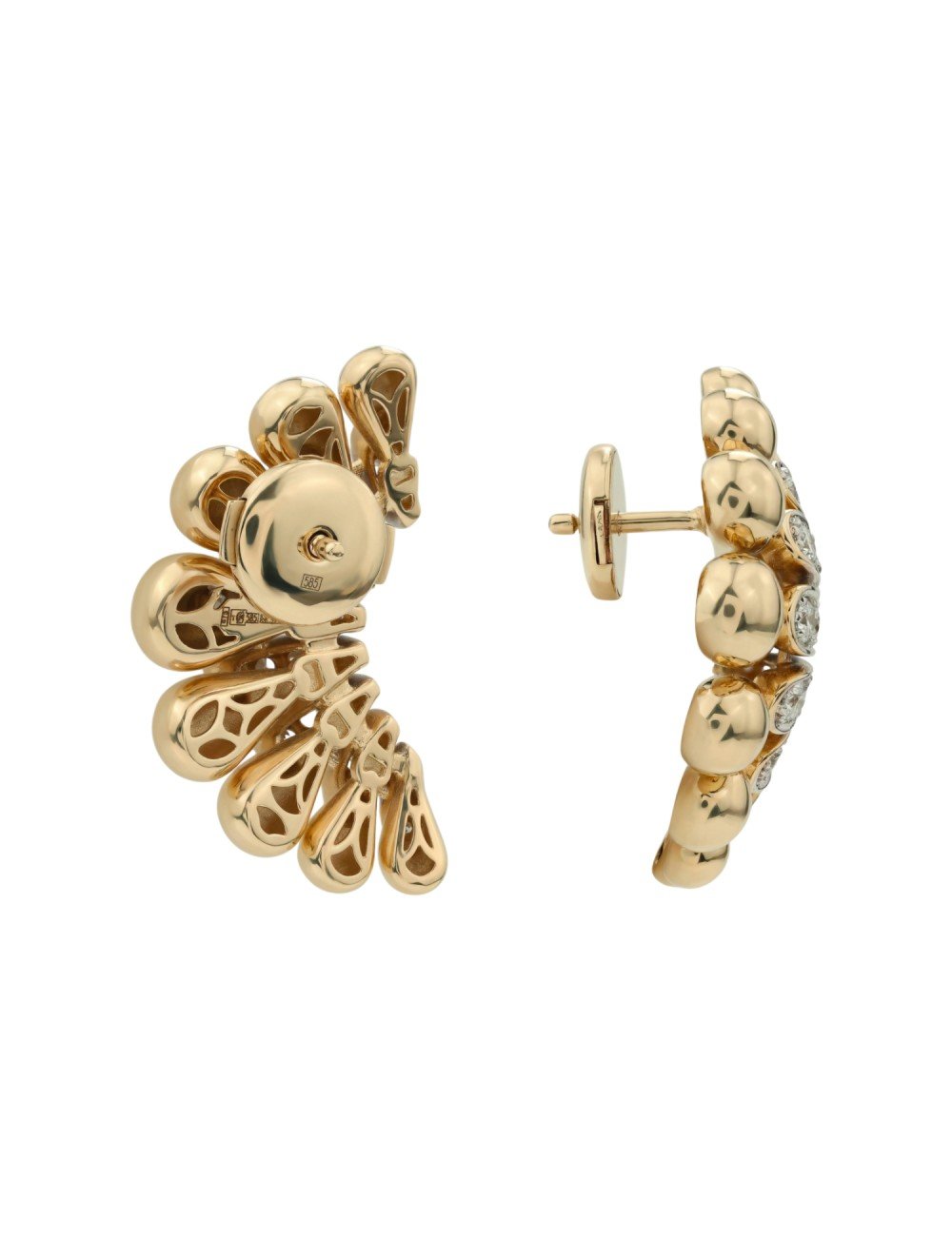 Серьги из золота c бриллиантами