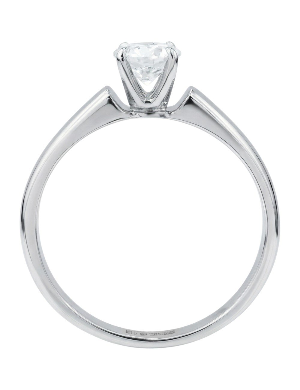 Кольцо из белого золота c бриллиантами