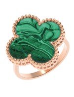 Кольцо из золота c малахитом