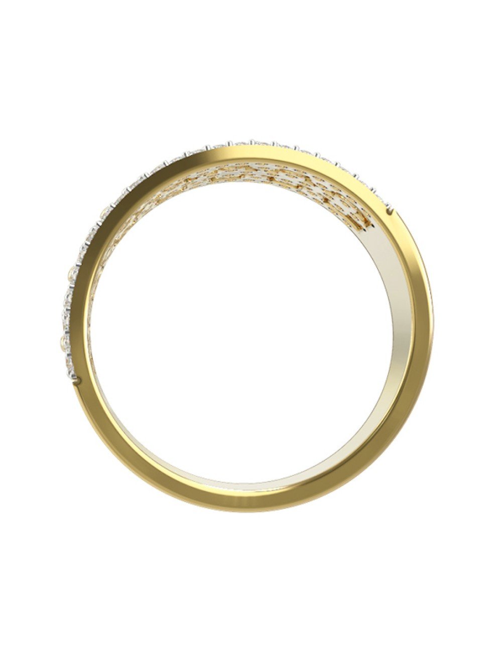 Кольцо из лимонного золота c бриллиантами