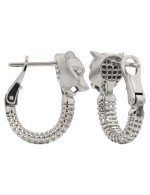 Серьги из белого золота c бриллиантами