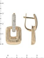 Серьги из золота c бриллиантами